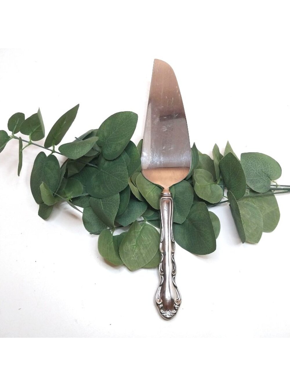 Reed & Barton Mirrorstele Stainless Steel Pie Server Ornate Handle